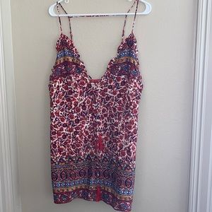 NWOT Cotton Candy mini dress lined with adjustable straps